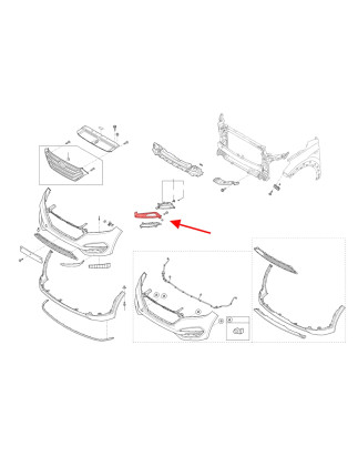 HYUNDAI TUCSON III 2015-2018 TAPPO FENDINEBBIA ANTERIORE SINISTRA 86525D7000 (Cod. AP-50850_A4x4)