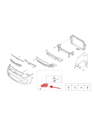KIA RIO III UB 2011-2015 HATCHBACK PRE-RESTYLING TAPPO ANTERIORE FENDINEBBIA SINISTRA 865831W200 (Co