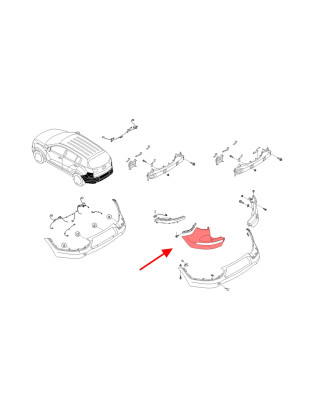 KIA SPORTAGE III SL 2010-2015 PARAURTI POSTERIORE SINISTRO ANGOLO 866713U000 (Cod. AP-50866_A4x4)