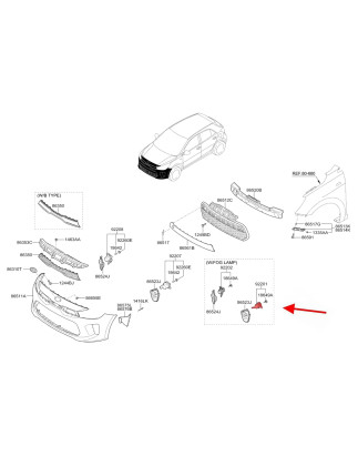 KIA RIO IV YB 2016+ FENDINEBBIA ANTERIORE SINISTRA 92201H9000 (Cod. AP-50876_A4x4)