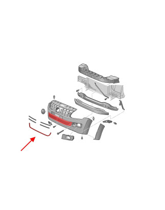 VOLKSWAGEN AMAROK E 2009-2020 GRIGLIA MASCHERINA PARAURTI ANTERIORE 2HH853677 (Cod. AP-50889_A4x4)