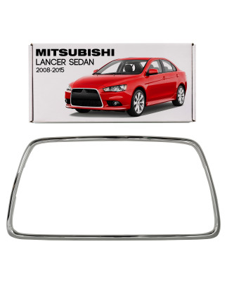MITSUBISHI LANCER VIII berlina 2008-2015 CROMATA CORNICE ATTORNO MASCHERINA 6400B398 + VITI (Cod. AP