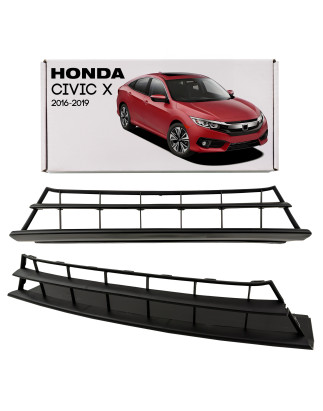 HONDA CIVIC X 2016-2019 PRE-RESTYLING GRIGLIA PARAURTI ANTERIORE 71102TBAA10 (Cod. AP-50978_A4x4)
