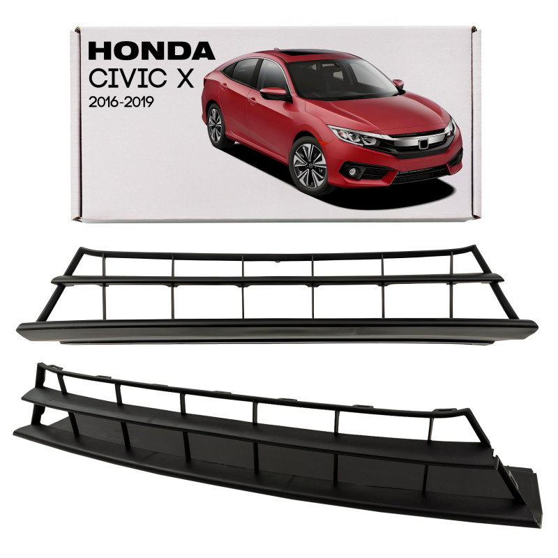 HONDA CIVIC X 2016-2019 PRE-RESTYLING GRIGLIA PARAURTI ANTERIORE 71102TBAA10 (Cod. AP-50978_A4x4)