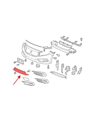 HONDA CIVIC X 2016-2019 PRE-RESTYLING GRIGLIA PARAURTI ANTERIORE 71102TBAA10 (Cod. AP-50978_A4x4)