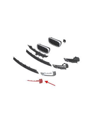 BMW X5 F15 2013-2018 DECORATIVA MODANATURA SINISTRA GRIGLIE PARAURTI 51117303113 (Cod. AP-51022_A4x4