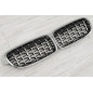 BMW SERIA 3 F30 F31 2011-2018 TUNING MASCHERINA ANTERIORE MASCHERINA DOPPIO RENE CROMATO (Cod. AP-51
