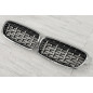 BMW SERIA 3 F30 F31 2011-2018 TUNING MASCHERINA ANTERIORE MASCHERINA DOPPIO RENE CROMATO (Cod. AP-51