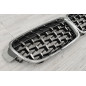 BMW SERIA 3 F30 F31 2011-2018 TUNING MASCHERINA ANTERIORE MASCHERINA DOPPIO RENE CROMATO (Cod. AP-51