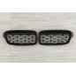 BMW SERIA 3 F30 F31 2011-2018 TUNING MASCHERINA ANTERIORE MASCHERINA DOPPIO RENE NERO (Cod. AP-51047