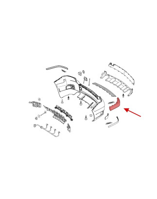 MERCEDES GLK X204 2008-2012 POSTERIORE CATARIFRANGENTE PARAURTI SINISTRO A2048200174 (Cod. AP-51074_