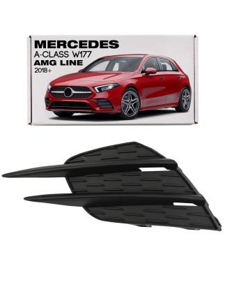 MERCEDES A-CLASS W177 2018+ AMG SINISTRA TAPPO FENDINEBBIA GRIGLIA PARAURTI A1778858300 (Cod. AP-510