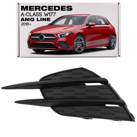MERCEDES A-CLASS W177 2018+ AMG SINISTRA TAPPO FENDINEBBIA GRIGLIA PARAURTI A1778858300 (Cod. AP-510