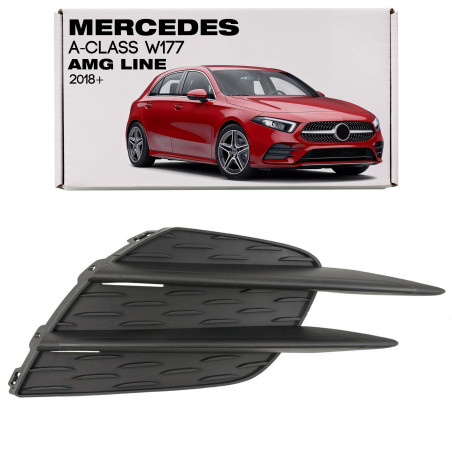 MERCEDES A-CLASS W177 2018+ AMG DESTRA TAPPO FENDINEBBIA GRIGLIA PARAURTI A1778858400 (Cod. AP-51084