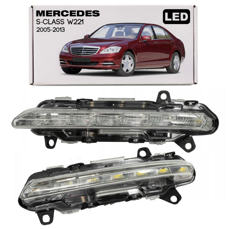 MERCEDES S-CLASS W221 2005-2013 SINISTRO LUCE PER DIURNE DRL LED A2218201756 (Cod. AP-51089_A4x4)