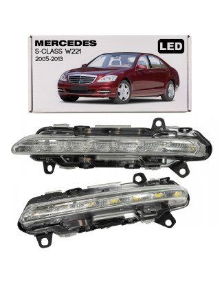 MERCEDES S-CLASS W221 2005-2013 SINISTRO LUCE PER DIURNE DRL LED A2218201756 (Cod. AP-51089_A4x4)