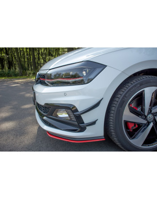 paraurti anteriore Wings (Canards) Volkswagen Polo GTI Mk6 (Cod. M-VW-PO-6-GTI-CAN1)
