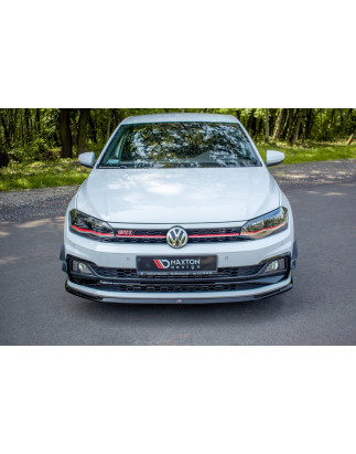 SPLITTER ANTERIORE V.3 Volkswagen Polo GTI / R-line Mk6 (Cod. M-VW-PO-6-GTI-FD3G)