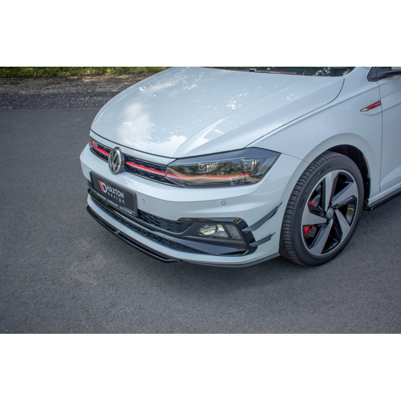 SPLITTER ANTERIORE V.4 Volkswagen Polo GTI / R-line Mk6 (Cod. M-VW-PO-6-GTI-FD4G)