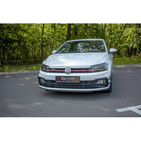 SPLITTER ANTERIORE V.4 Volkswagen Polo GTI / R-line Mk6 (Cod. M-VW-PO-6-GTI-FD4G)