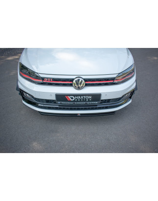 SPLITTER ANTERIORE V.4 Volkswagen Polo GTI / R-line Mk6 (Cod. M-VW-PO-6-GTI-FD4G)