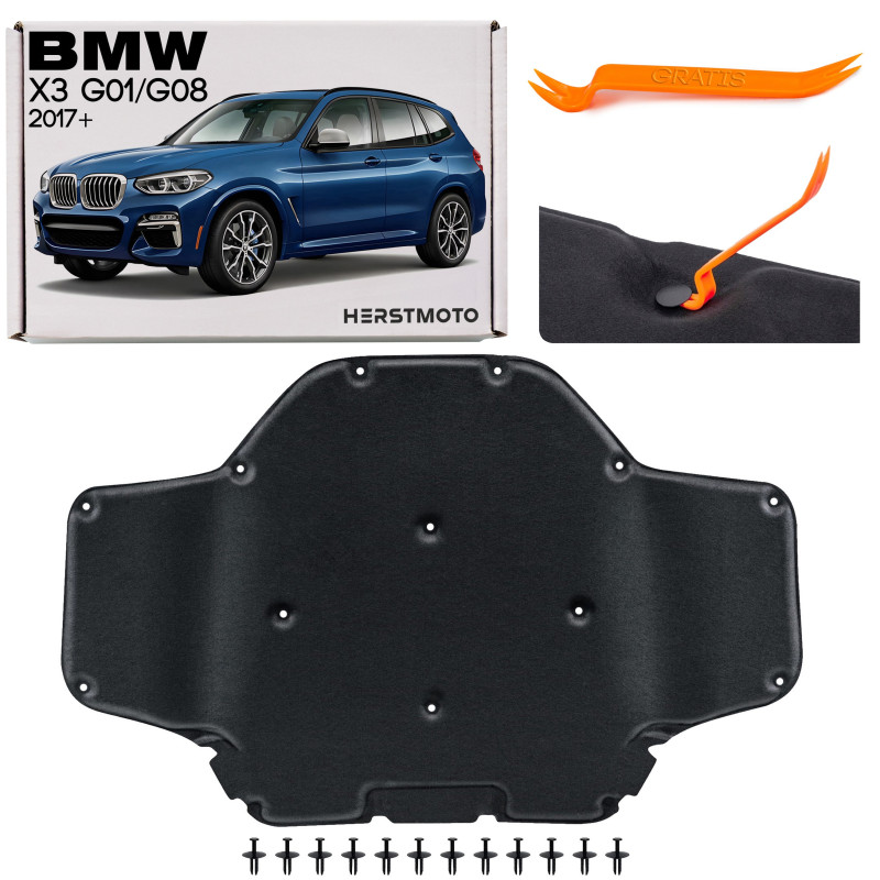 BMW X3 G01/G08 2017+ PANNELLO FONOASSORBENTE COFANO 51487395564 (Cod. AP-51102_A4x4)