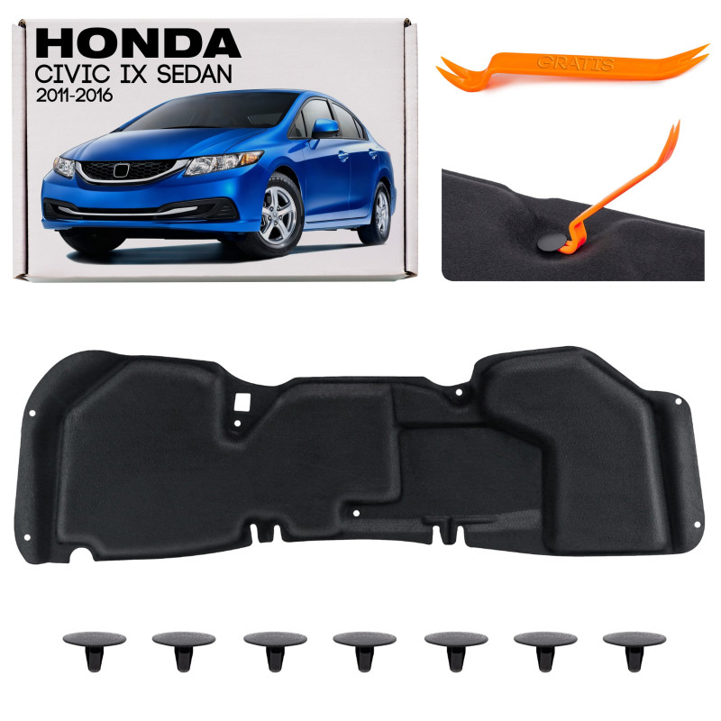 HONDA CIVIC IX 2011-2016 berlina PANNELLO FONOASSORBENTE COFANO 74141-TRO-A00665 (Cod. AP-51187_A4x4