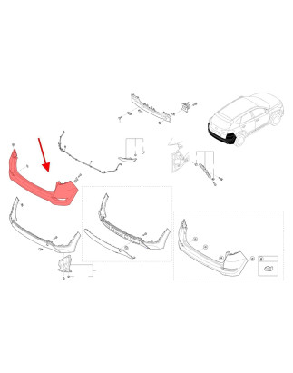 HYUNDAI TUCSON III 2015-2018 PRE-RESTYLING PARAURTI POSTERIORE SUPERIORE 86611D7000 (Cod. AP-51218_A