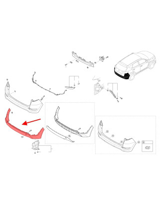 HYUNDAI TUCSON III TL 2015-2018 PRE-RESTYLING PARAURTI POSTERIORE INFERIORE 86612D7000 (Cod. AP-5121