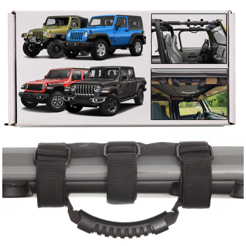 JEEP WRANGLER YJ TJ JK JL JT SUPPORTO MANIGLIA GRIP PER TUBI (Cod. AP-51325_A4x4)
