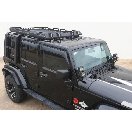 JEEP WRANGLER JK 2007-2018 PORTAPACCHI TETTO CON SCALETTA ACCIAIO (Cod. AP-51457_A4x4)