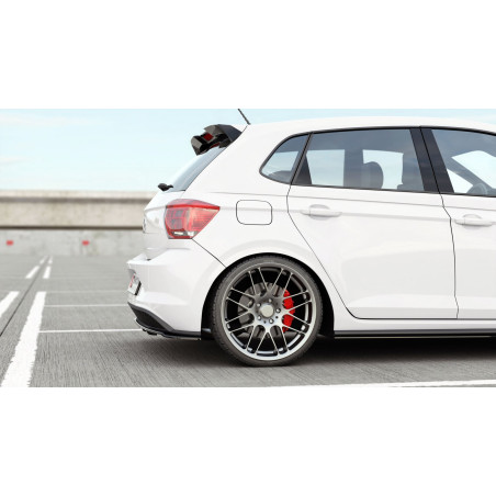 Splitter posteriore (con barre verticali) Volkswagen Polo GTI / R-line Mk6 (Cod. M-VW-PO-6-GTI-RSD2G