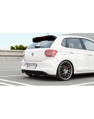 Splitter posteriore (con barre verticali) Volkswagen Polo GTI / R-line Mk6 (Cod. M-VW-PO-6-GTI-RSD2G