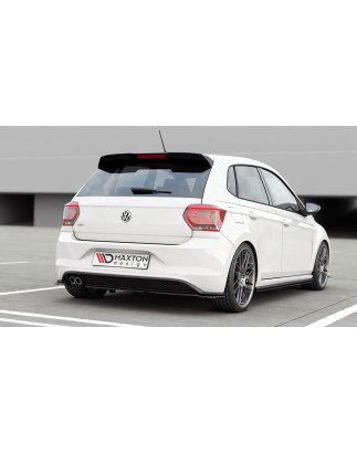 Splitter posteriore (con barre verticali) Volkswagen Polo GTI / R-line Mk6 (Cod. M-VW-PO-6-GTI-RSD2G