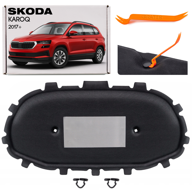 SKODA KAROQ 2017+ PANNELLO FONOASSORBENTE COFANO 57A863831 (Cod. AP-51541_A4x4)