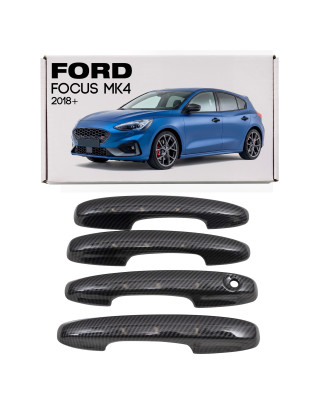 FORD FOCUS MK4 IV 2018+ COPRIMANIGLIE CHIAVE CARBON (Cod. AP-51611_A4x4)