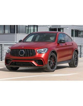 MERCEDES GLC COUPE C253 2019-2022 RESTYLING CON TELECAMERA MASCHERINA GT PANAMERICANA ARGENTO COMPAT