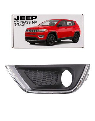JEEP COMPASS II MP 2017-2020 PRE-RESTYLING SINISTRA TAPPO FENDINEBBIA GRIGLIA PARAURTI CROMATO 40101