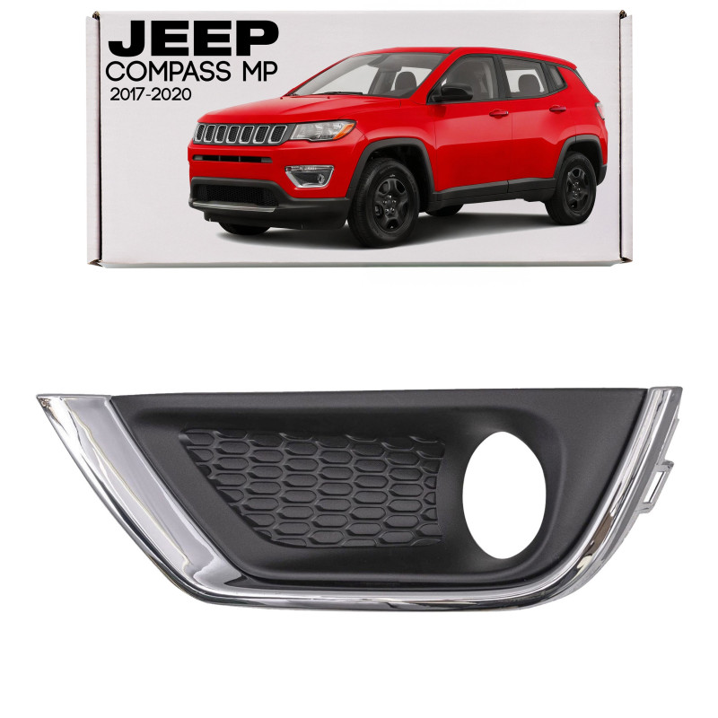 JEEP COMPASS II MP 2017-2020 PRE-RESTYLING SINISTRA TAPPO FENDINEBBIA GRIGLIA PARAURTI CROMATO 40101