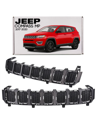 JEEP COMPASS II MP 2017-2020 PRE-RESTYLING INSERTO MASCHERINA NERA PANNELLO AMBRA 4010170340AB 5UP86