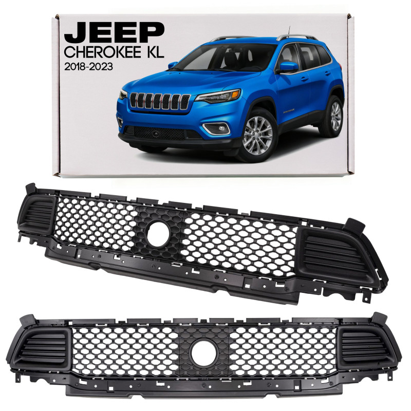 JEEP CHEROKEE V KL 2018-2023 RESTYLING MASCHERINA MASCHERINA INFERIORE PARAURTI ANTERIORE CON TAPPO 