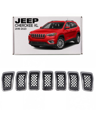JEEP CHEROKEE V KL 2018-2023 RESTYLING INSERTI GRIGLIE GRIGLIA MASCHERINA ANTERIORE CROMATO 6FM74SZ0