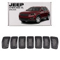 JEEP CHEROKEE V KL 2018-2023 RESTYLING INSERTI GRIGLIE GRIGLIA MASCHERINA ANTERIORE NERI 6AZ88DX8AB 
