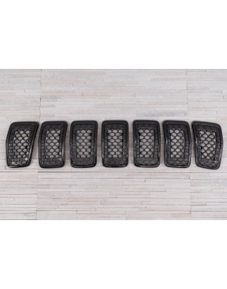 JEEP CHEROKEE V KL 2018-2023 RESTYLING INSERTI GRIGLIE GRIGLIA MASCHERINA ANTERIORE NERI 6AZ88DX8AB 