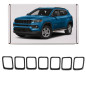 JEEP COMPASS II MP 2017-2020 PRE-RESTYLING DECORATIVE CORNICI MASCHERINA GRIGLIA NERI (Cod. AP-51835