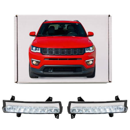 JEEP COMPASS II MP 2017-2020 PRE-RESTYLING LUCI DRL LED PER DIURNE DESTRO + SINISTRO CON INDICATORE