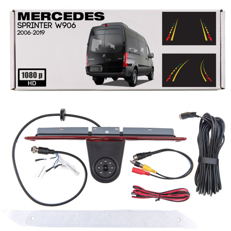MERCEDES SPRINTER II W906 2006-2019 TELECAMERA POSTERIORE FULL HD DINAMICI LINEE NAD PORTE BAGAGLIAI