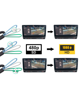 MERCEDES SPRINTER II W906 2006-2019 TELECAMERA POSTERIORE FULL HD DINAMICI LINEE NAD PORTE BAGAGLIAI