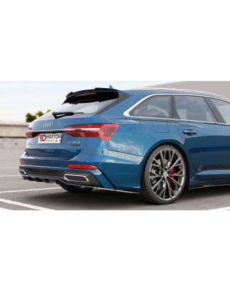 Splitter posteriore (con barre verticali) Audi A6 S-Line C8 (Cod. M-AU-A6-C8-SLINE-RD1G+RD2G)