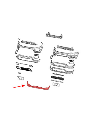 JEEP COMPASS II MP 2017-2020 PRE-RESTYLING PARAURTI ANTERIORE INFERIORE SPOILER 68248765AC (Cod. AP-